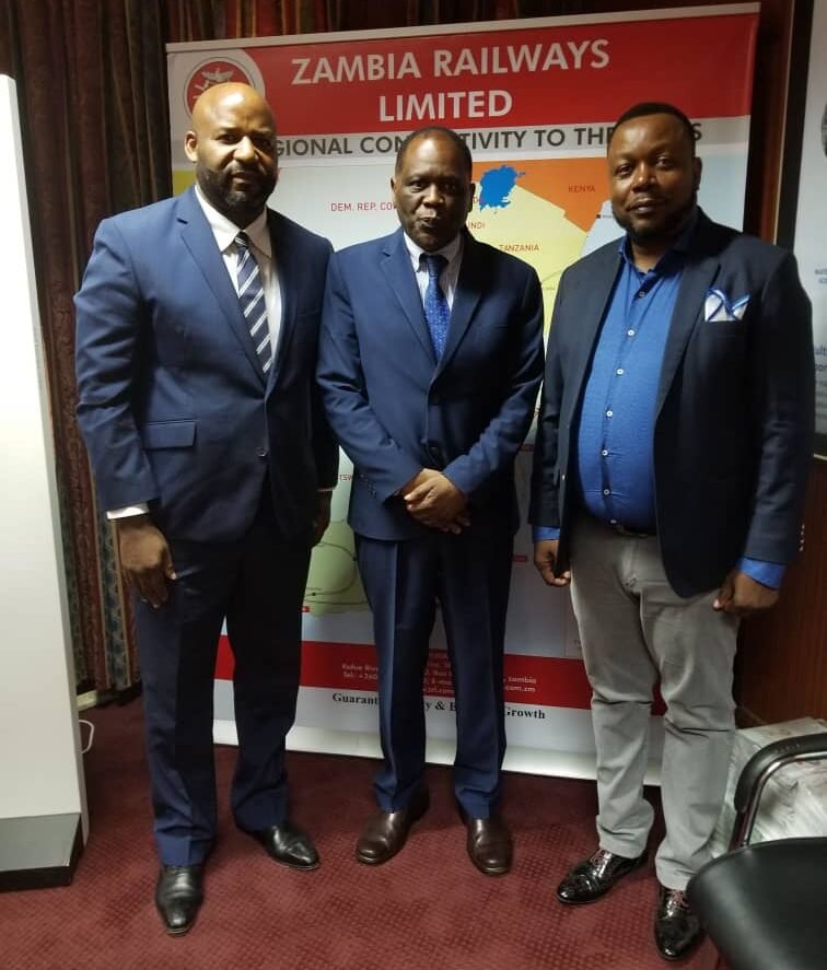 With the head of Zambia Railways Limited in 2019